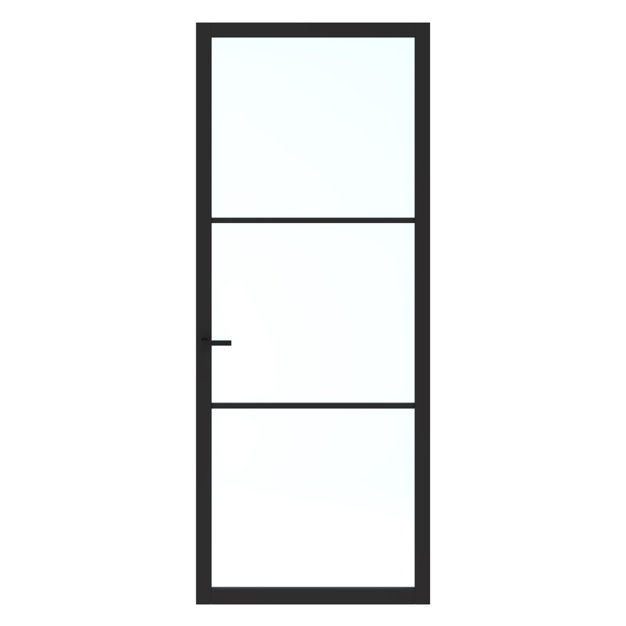 Binnendeur Skantrae SSL 14503 Blank Glas Zwart Gelakt
